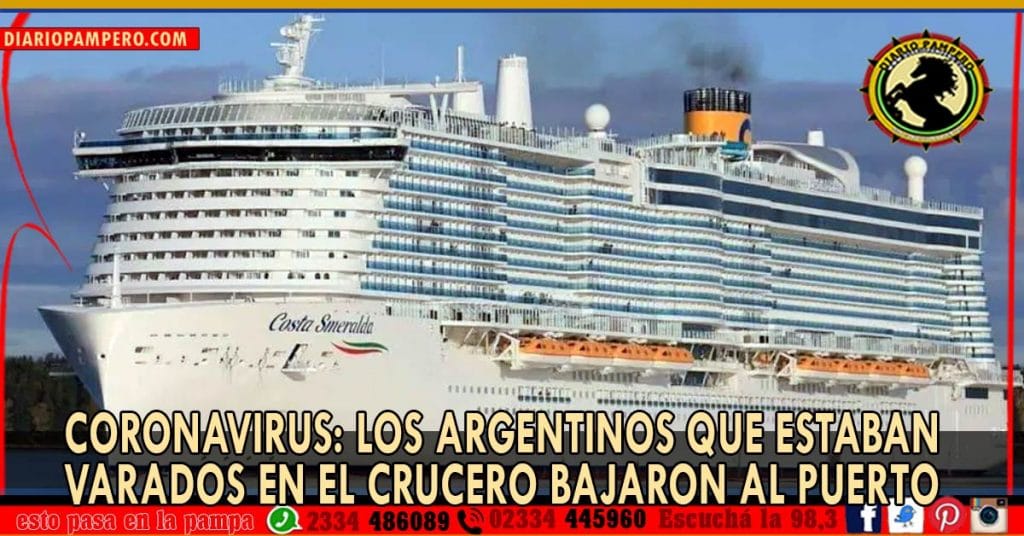 Coronavirus: los argentinos que estaban varados en el crucero bajaron al puerto