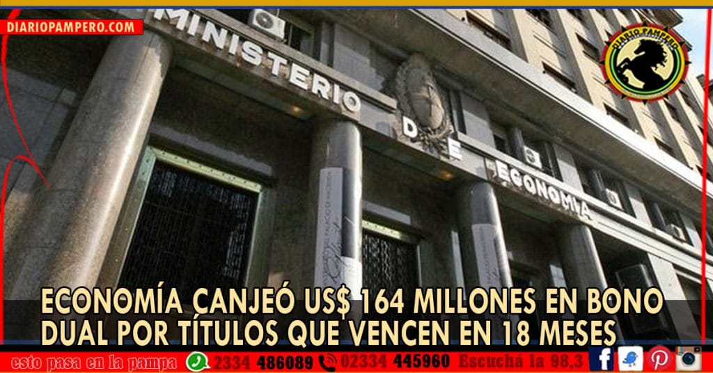Economía canjeó US$ 164 millones en Bono Dual por títulos que vencen en 18 meses
