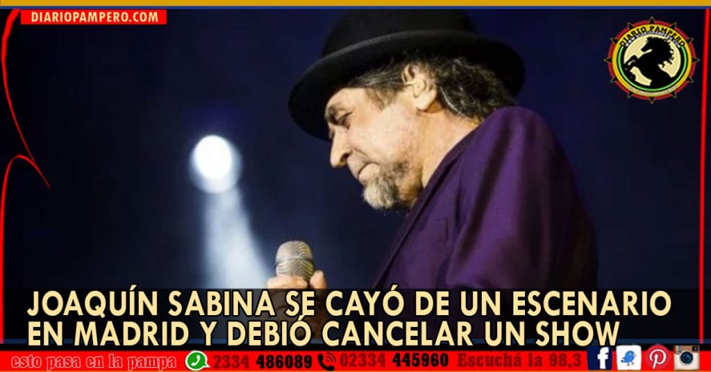 Joaquín Sabina se cayó de un escenario en Madrid y debió cancelar un show