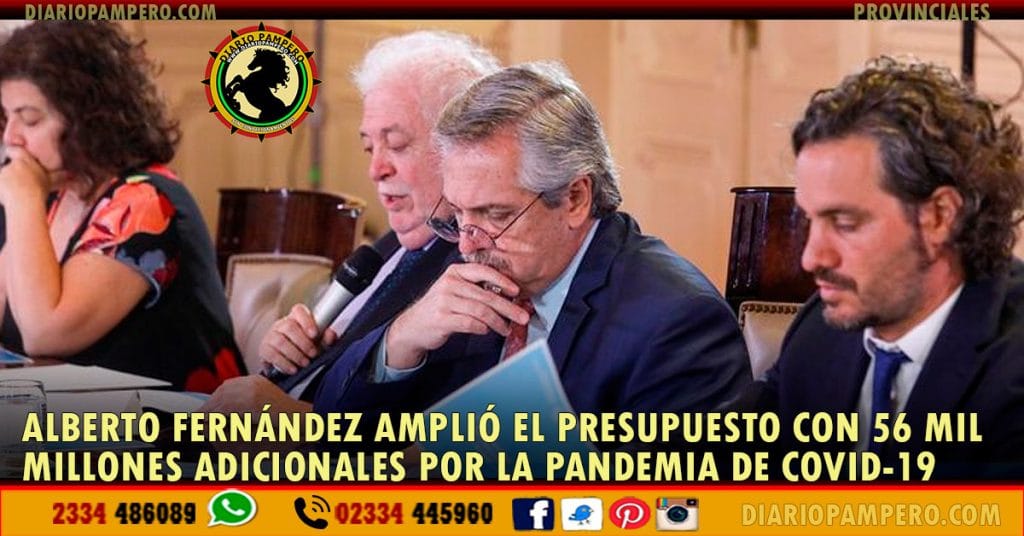 Alberto Fernández amplió el presupuesto con 56 mil millones adicionales por la pandemia de COVID-19