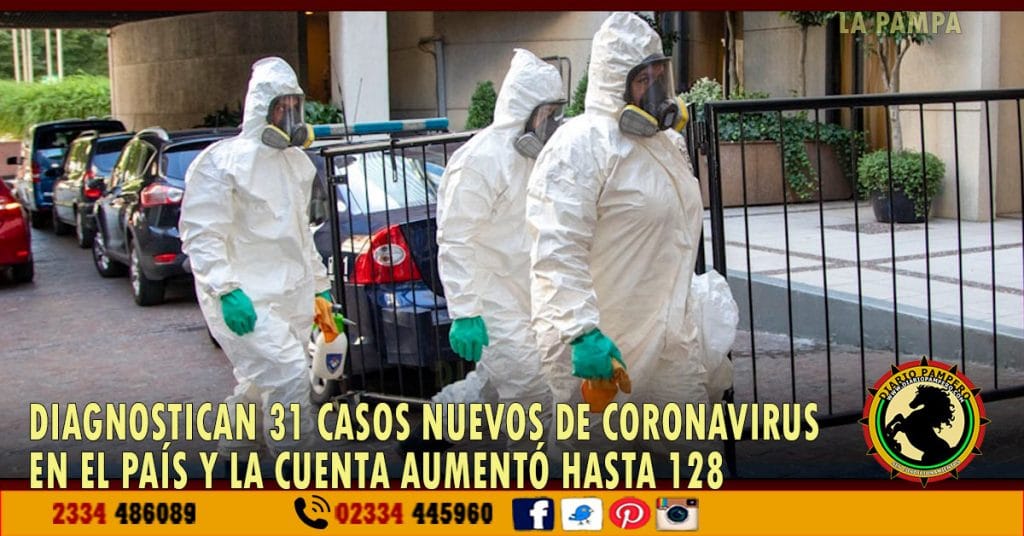 Diagnostican 31 casos nuevos de coronavirus en el país y la cuenta aumentó hasta 128