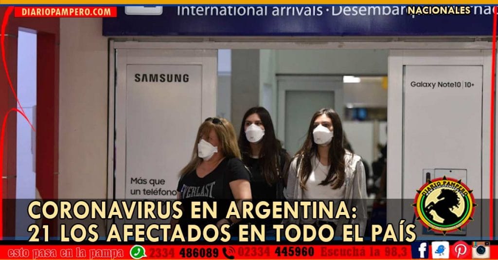 Coronavirus: confirman dos nuevos casos y ya suman 21 los enfermos en Argentina