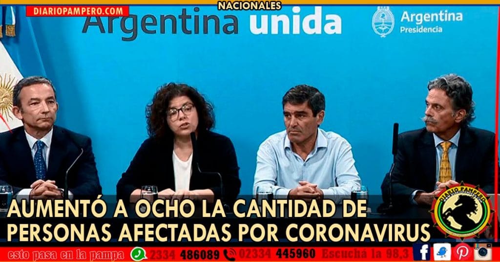 Aumentó a ocho la cantidad de personas afectadas por CoronaVirus en Argentina