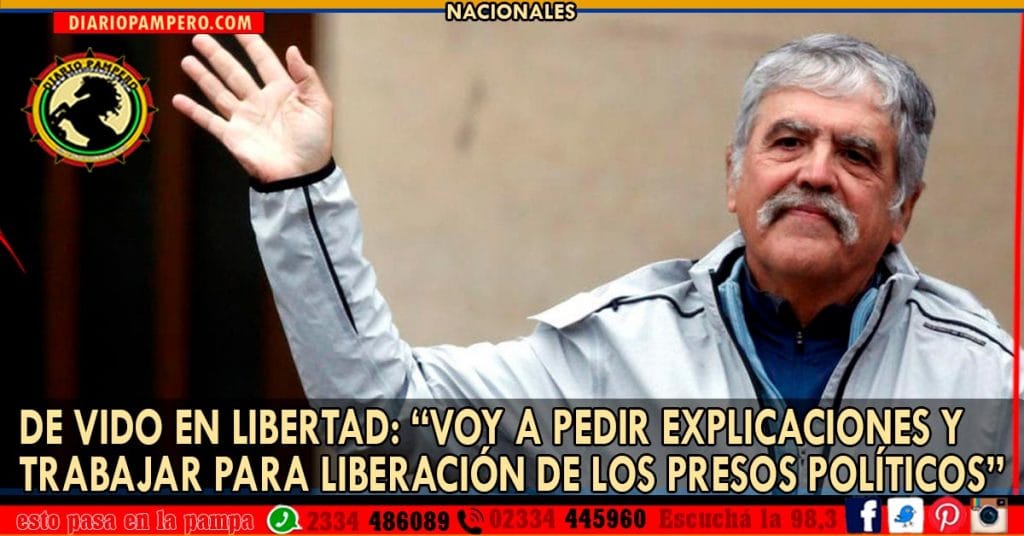 De Vido en Libertad: “voy a pedir explicaciones y trabajar para liberación de los presos políticos”