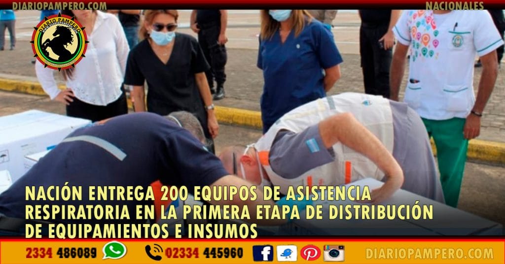 Nación entrega 200 equipos de asistencia respiratoria en la primera etapa de distribución de equipamientos e insumos