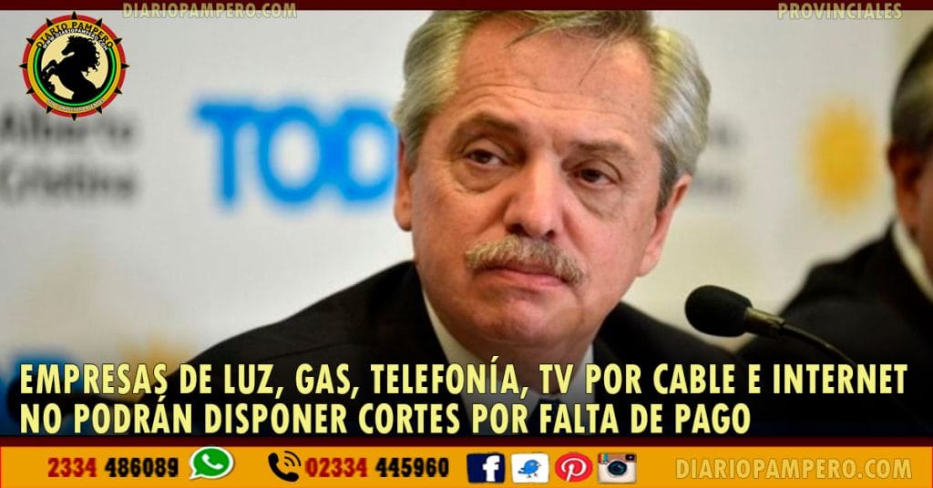 Empresas de luz, gas, telefonía, TV por cable e internet no podrán disponer cortes por falta de pago