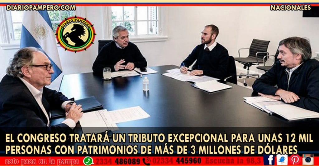 El Congreso tratará un tributo excepcional para unas 12 mil personas con patrimonios de más de 3 millones de dólares