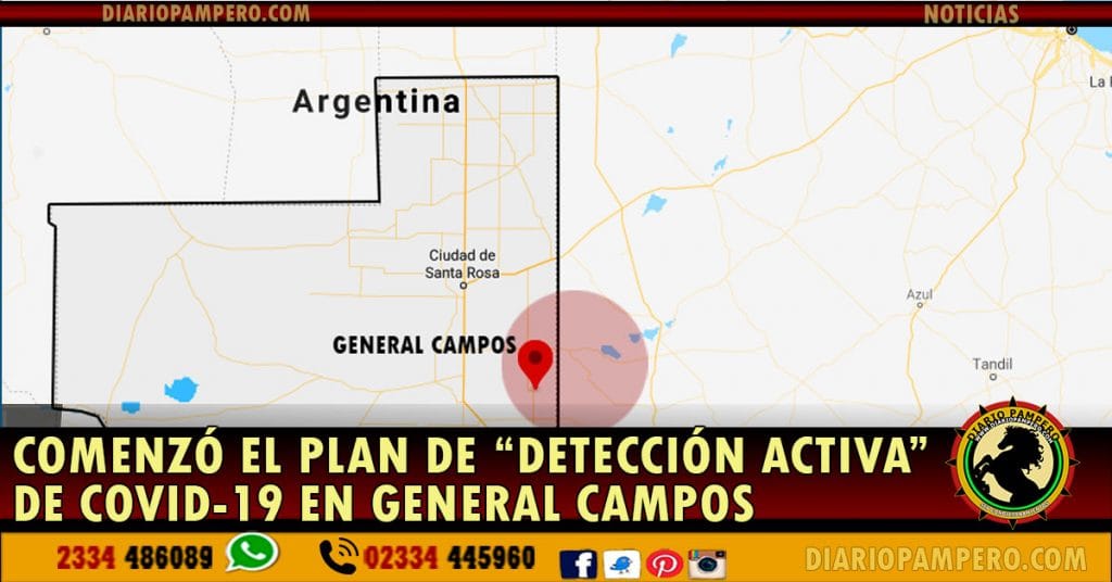Comenzó el plan de “detección activa” de COVID-19 en General Campos