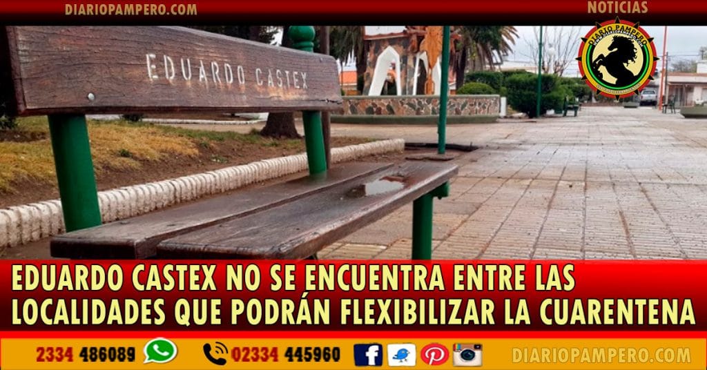 EDUARDO CASTEX NO se encuentra entre las localidades que podrán flexibilizar la Cuarentena