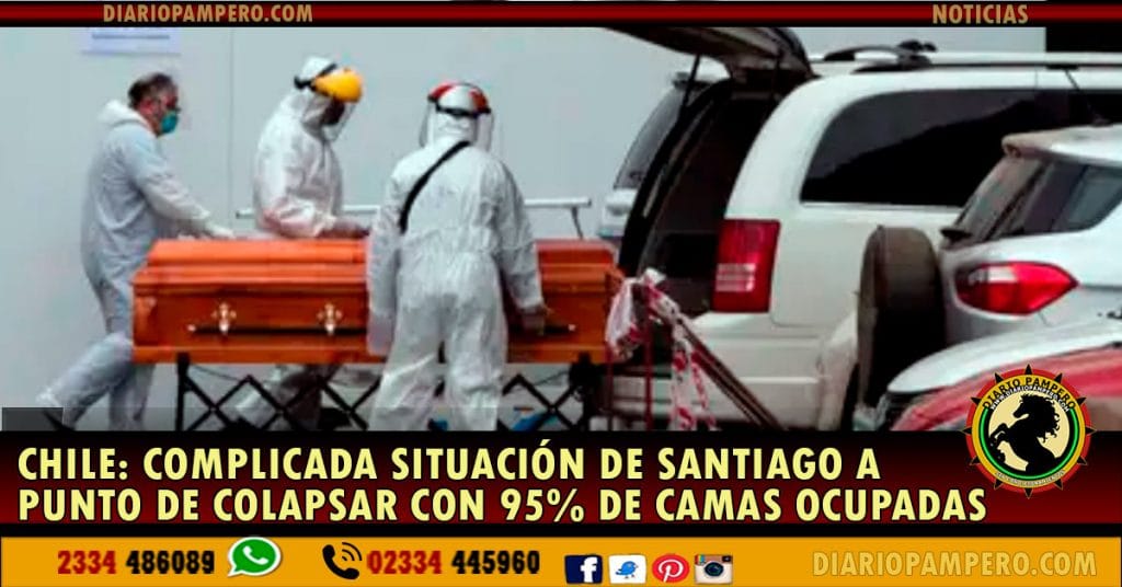 Chile: complicada situación de Santiago a punto de colapsar con 95% de camas ocupadas