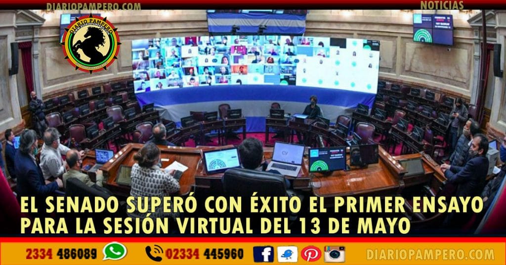 El Senado superó con éxito el primer ensayo para la sesión virtual del 13 de mayo