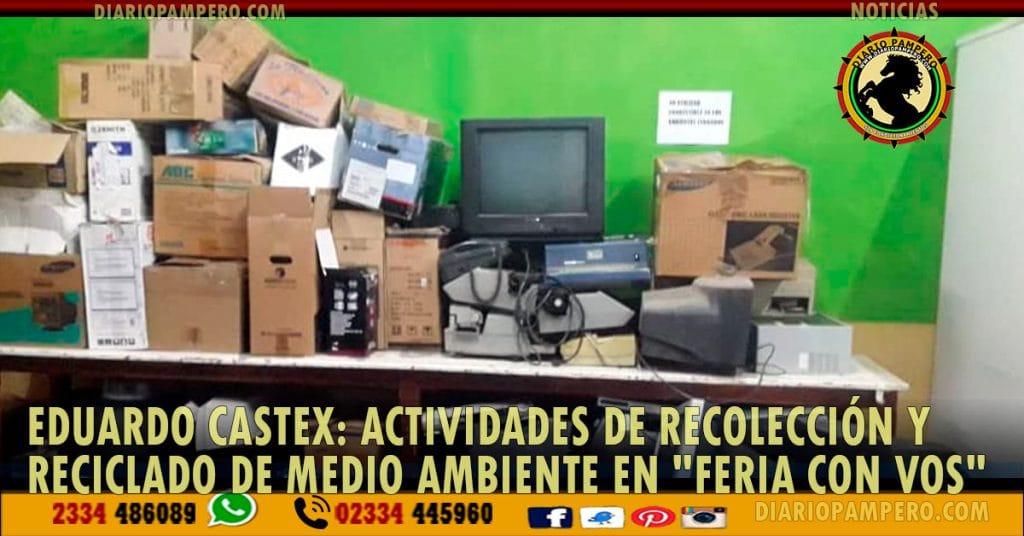 EDUARDO CASTEX: actividades de recolección y reciclado de Medio Ambiente en «Feria con Vos»