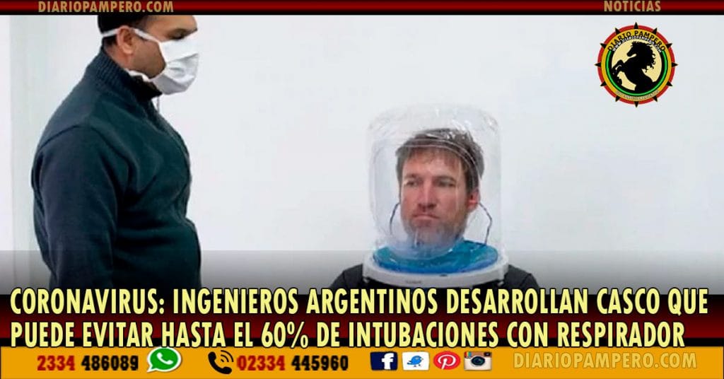 Coronavirus: ingenieros argentinos desarrollan casco que puede evitar hasta el 60% de intubaciones con respirador