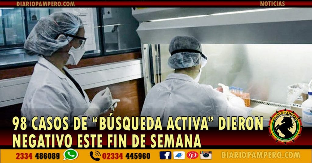 98 casos de “Búsqueda Activa” dieron negativo este fin de semana