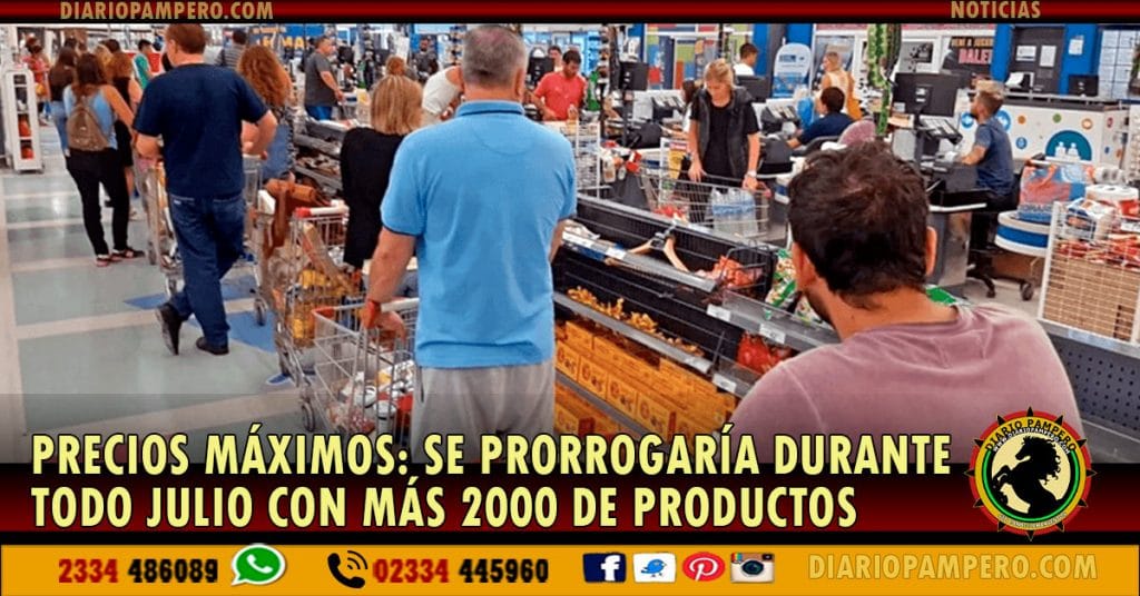 PRECIOS MÁXIMOS: se prorrogaría durante todo julio con más de 2000 productos