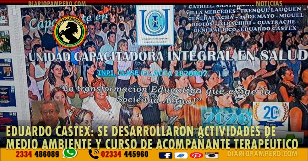 EDUARDO CASTEX: se desarrollaron actividades de Medio Ambiente y Curso de Acompañante Terapéutico