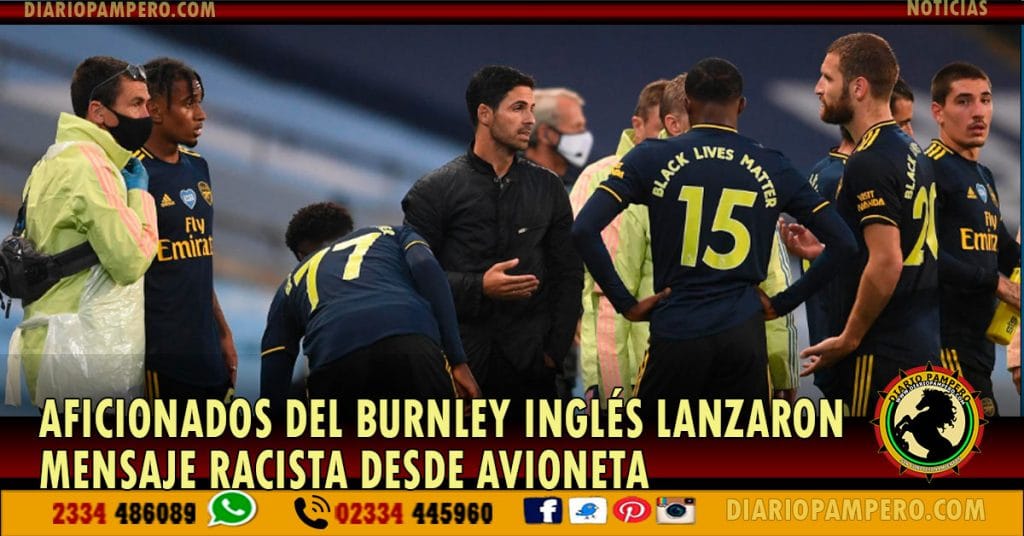 Aficionados del Burnley inglés lanzaron mensaje racista desde avioneta
