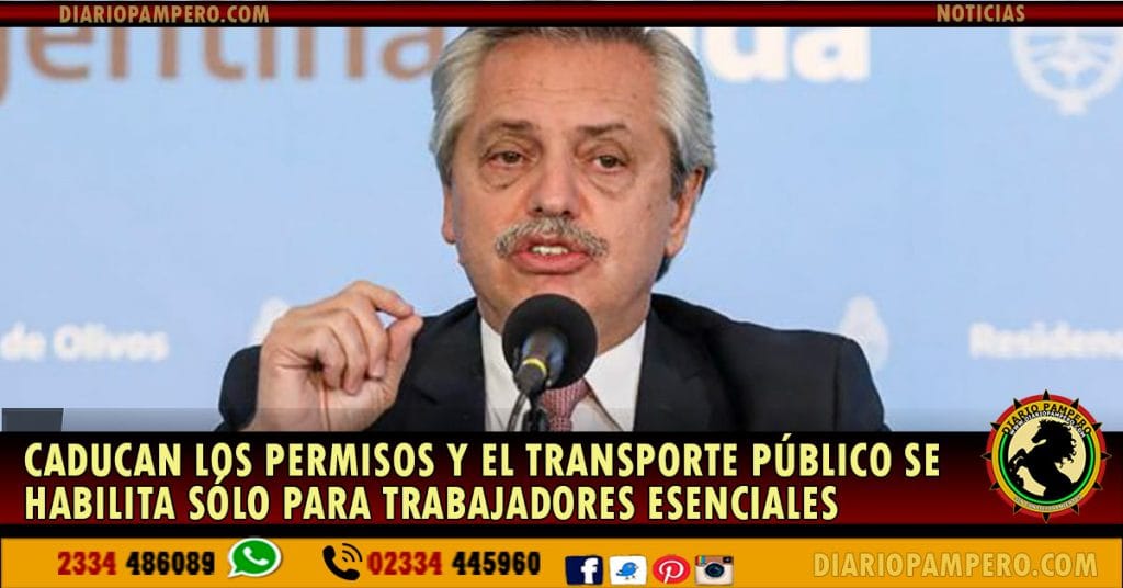 Caducan los permisos y el transporte público se habilita sólo para trabajadores esenciales