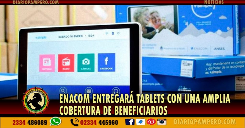 Enacom entregará tablets con una amplia cobertura de beneficiarios