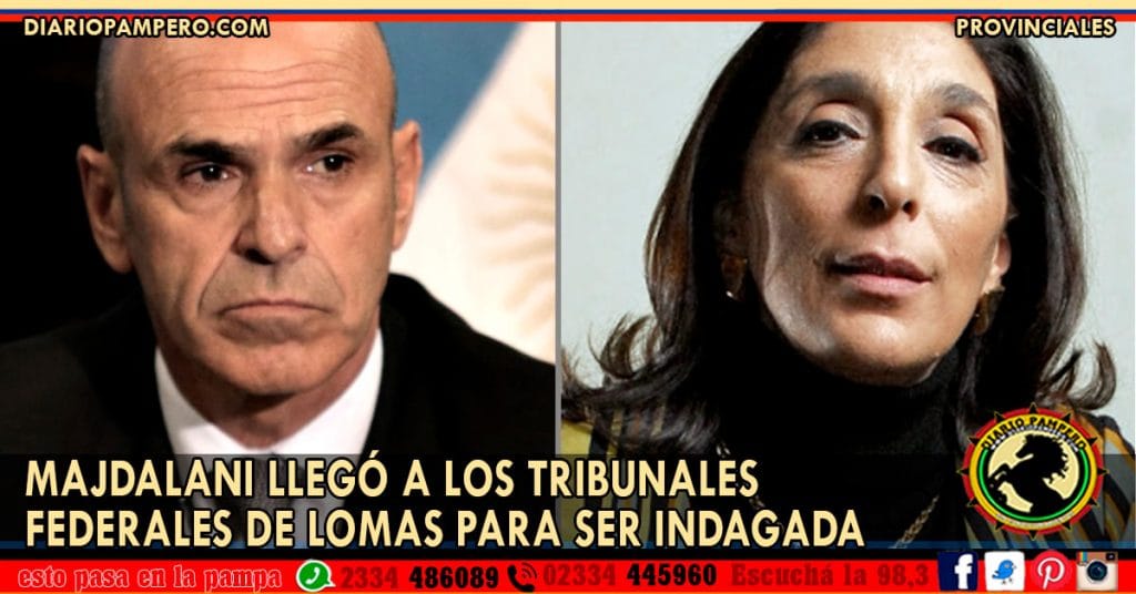 Majdalani llegó a los tribunales federales de Lomas para ser indagada