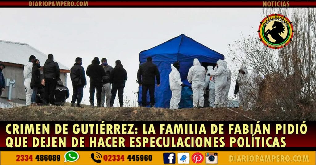 CRIMEN DE GUTIÉRREZ: la familia de Fabián pidió que dejen de hacer especulaciones políticas