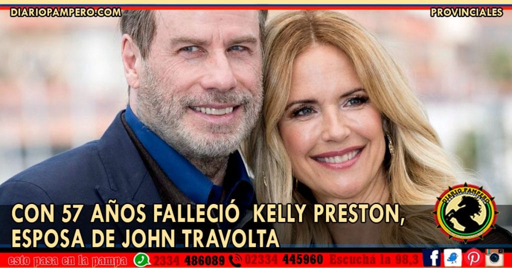 Con 57 años falleció Kelly Preston, esposa de John Travolta