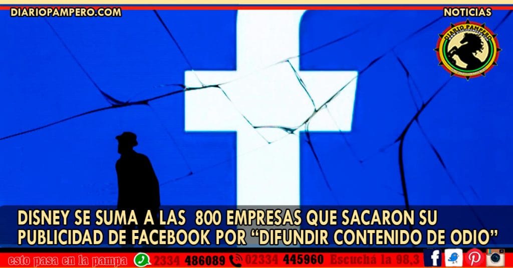 Disney se suma a las  800 empresas que sacaron su publicidad de Facebook por “difundir contenido de odio”