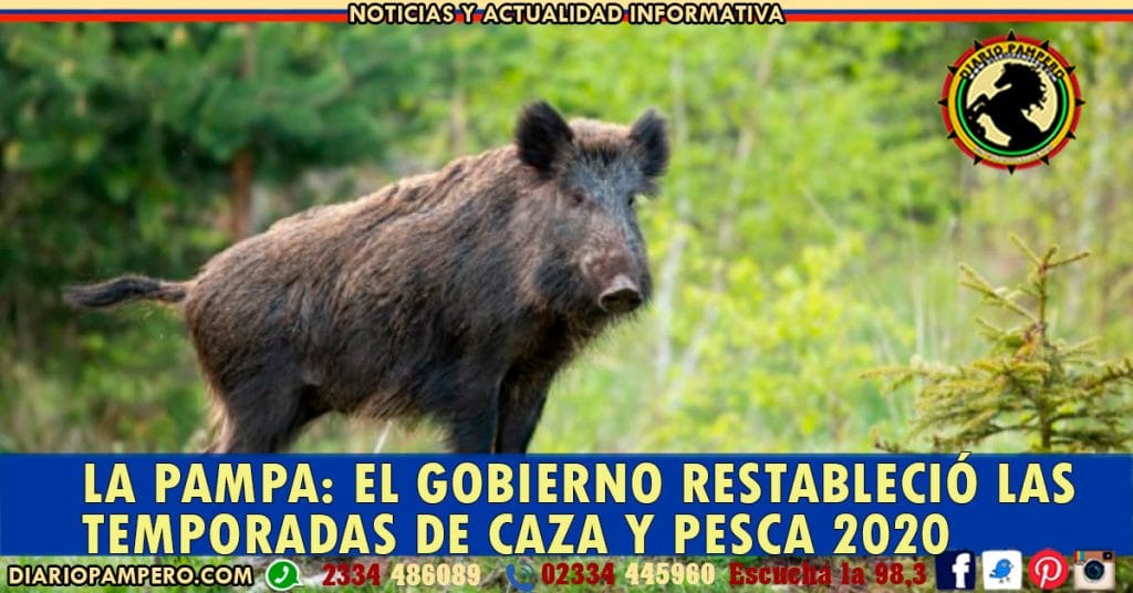 LA PAMPA: El gobierno restableció las temporadas de caza y pesca 2020