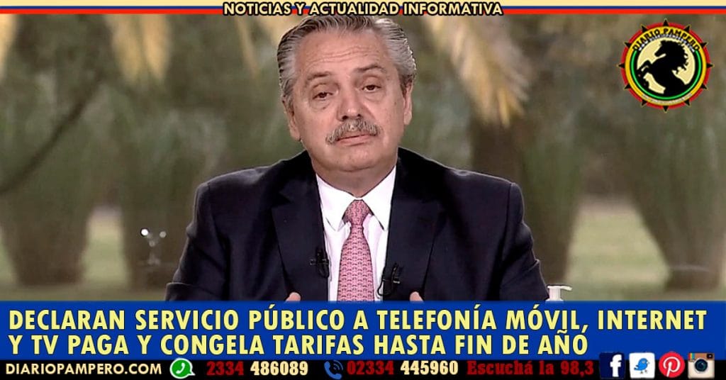 Declaran servicio público a telefonía móvil, internet y TV paga y congela tarifas hasta fin de año