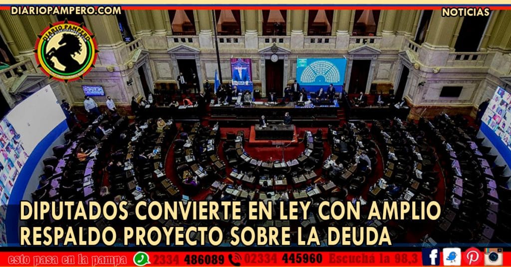 Diputados convierte en ley con amplio respaldo proyecto sobre la deuda