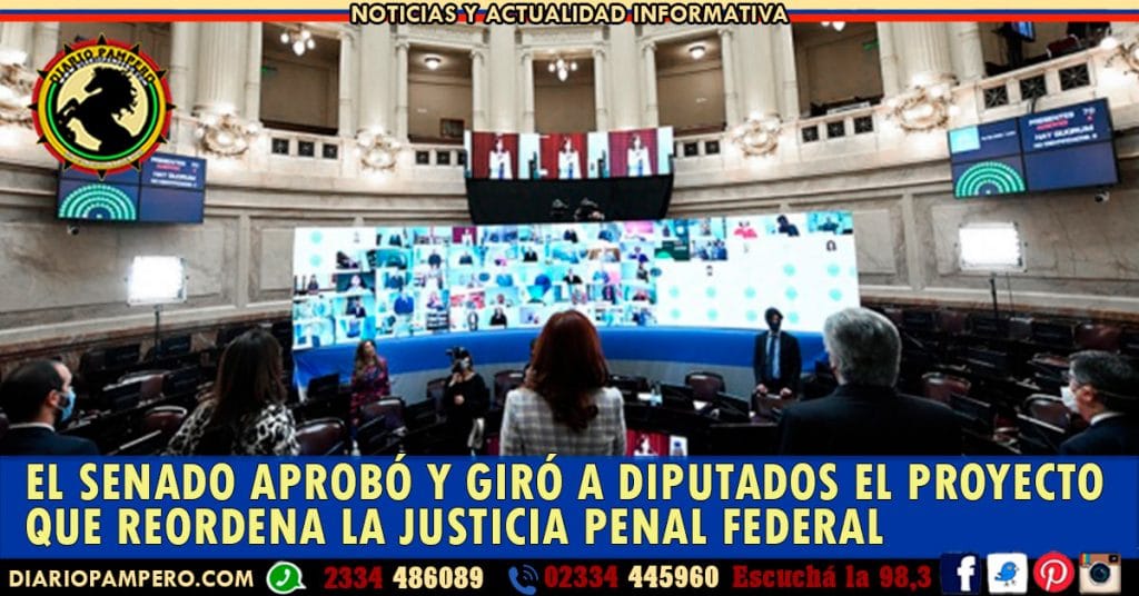 El Senado aprobó y giró a Diputados el proyecto que reordena la justicia penal federal