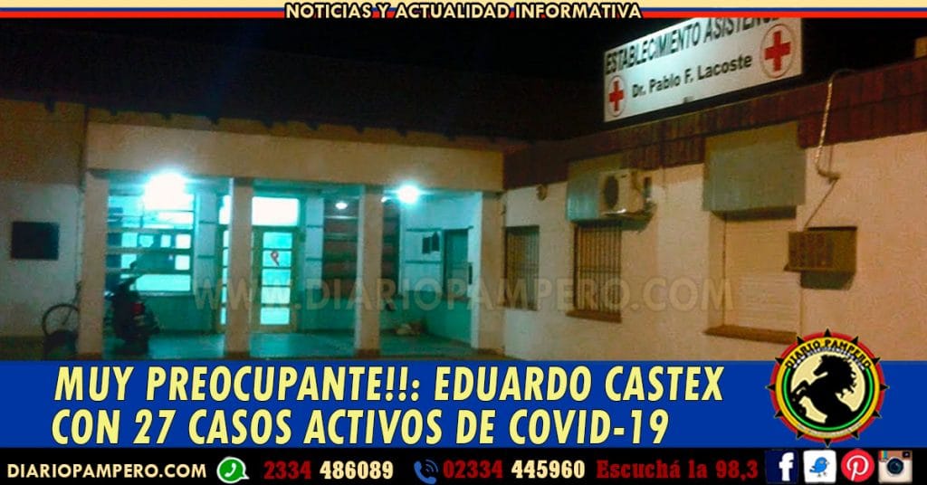 MUY PREOCUPANTE: Eduardo Castex con 27 casos activos de COVID-19