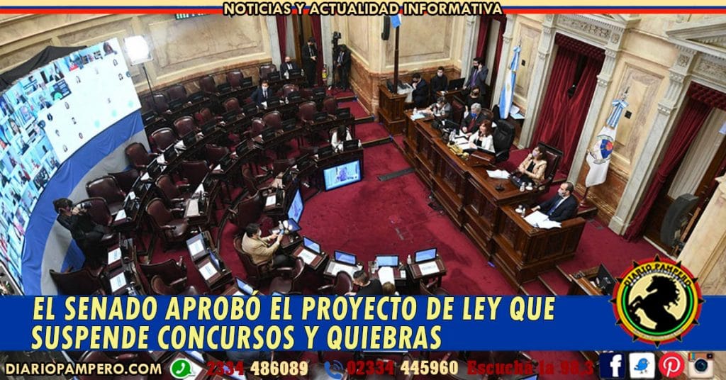 El Senado aprobó el proyecto de ley que suspende concursos y quiebras