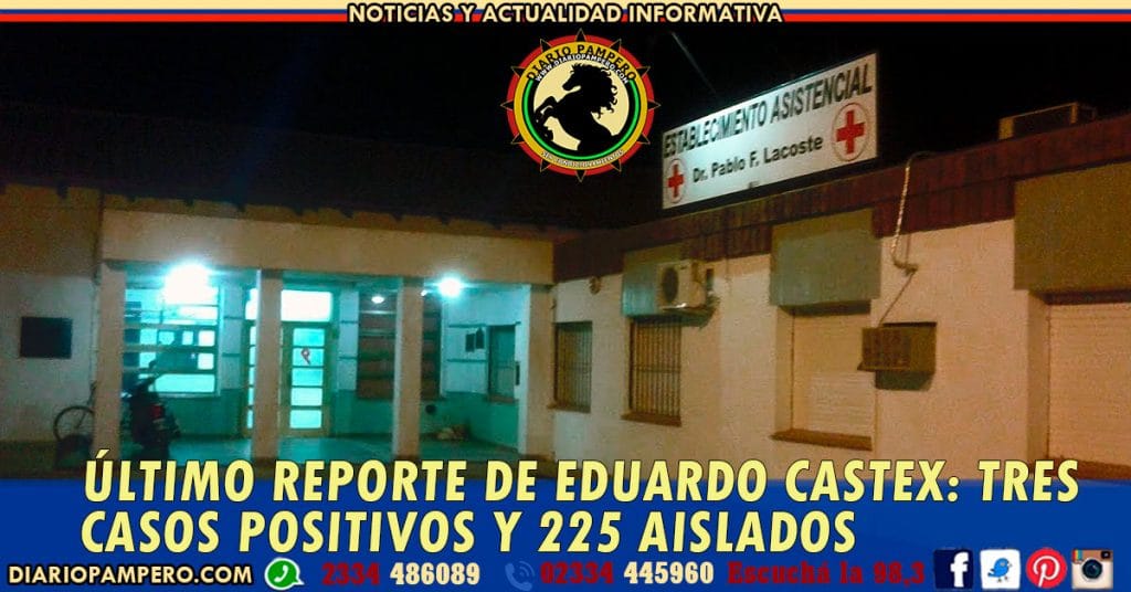 ÚLTIMO REPORTE DE EDUARDO CASTEX: tres casos positivos y 225 aislados