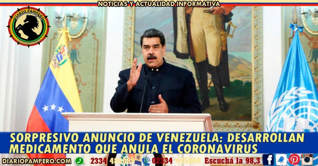 SORPRESIVO ANUNCIO DE VENEZUELA: desarrollan medicamento que anula el coronavirus