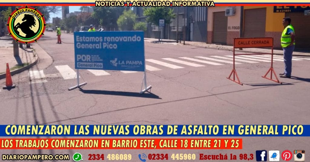 GENERAL PICO: Comenzaron las nuevas obras de asfalto