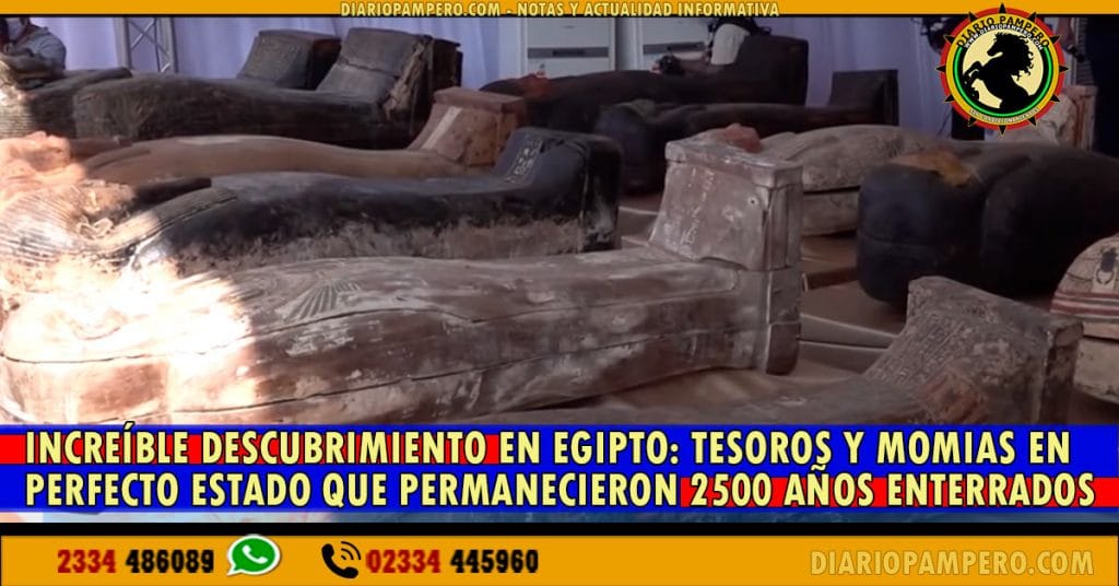 INCREÍBLE DESCUBRIMIENTO EN EGIPTO: tesoros y momias en perfecto estado que permanecieron 2500 años enterrados