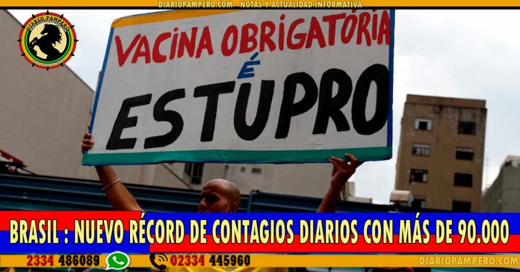 Brasil registra un nuevo récord de contagios diarios con más de 90.000