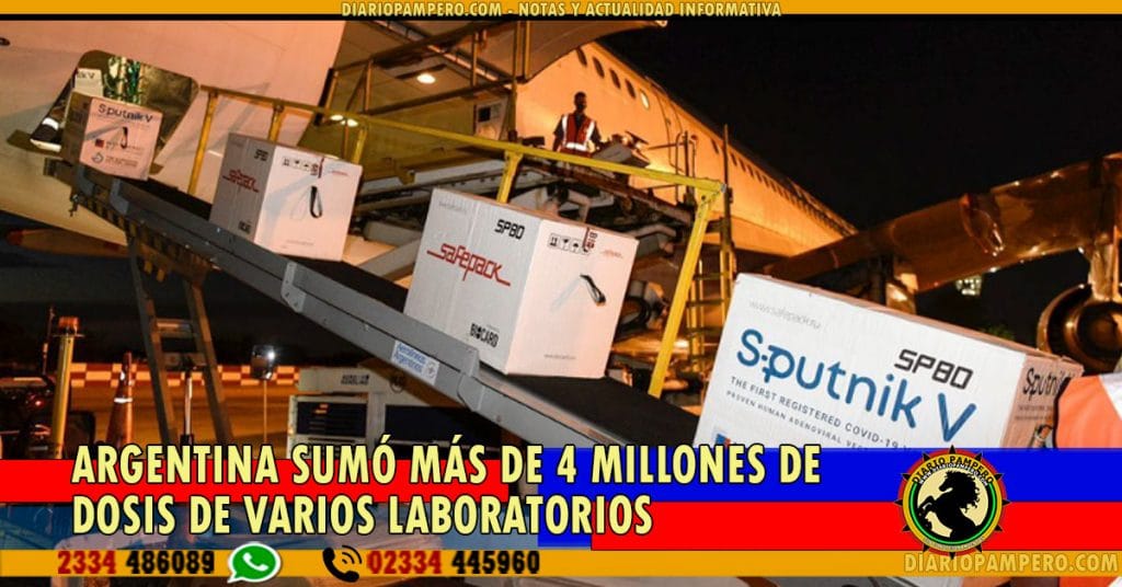 Argentina sumó más de 4 millones de dosis de varios laboratorios