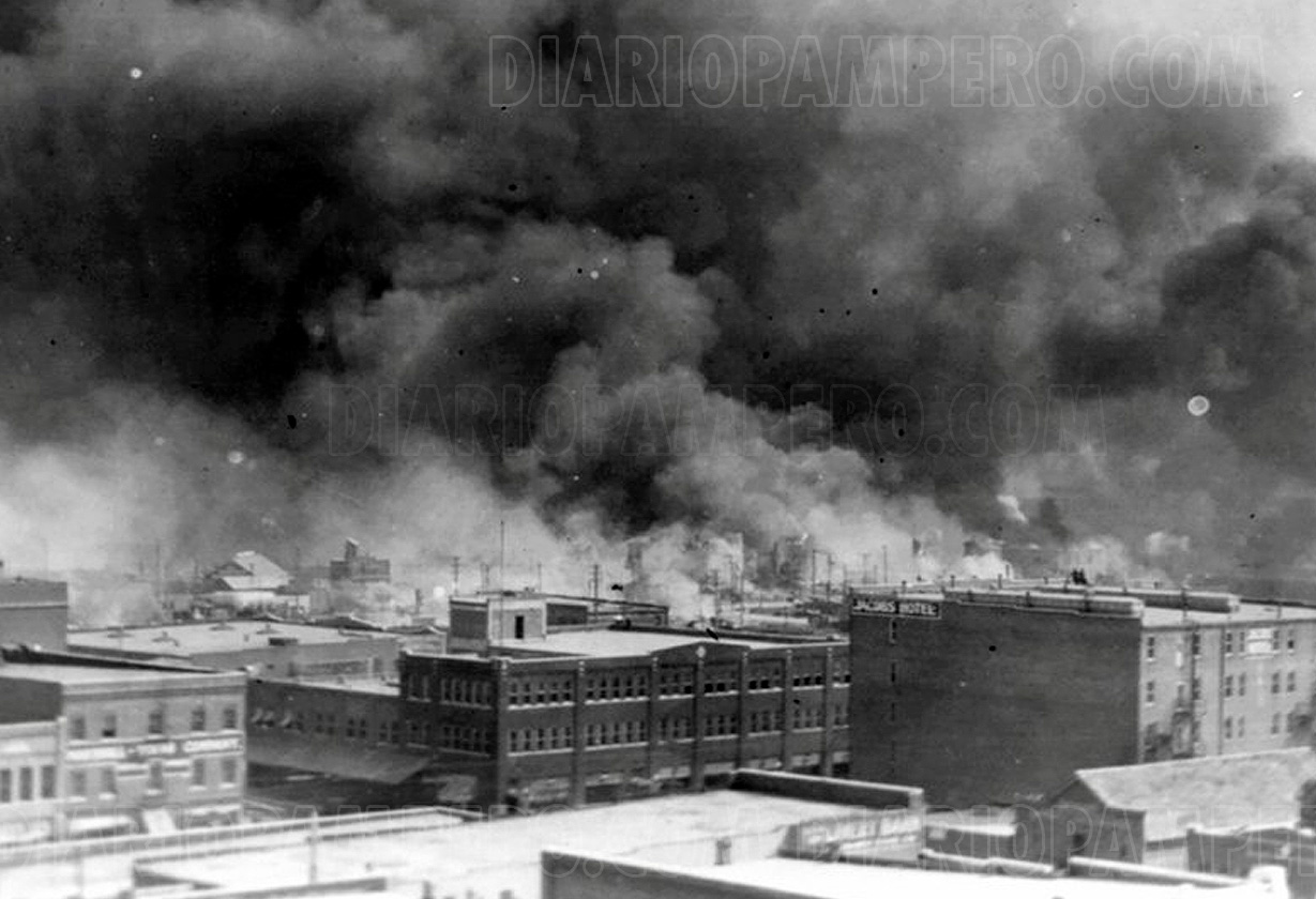 imagen de edificios incendiados