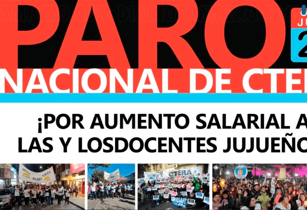 Utelpa respalda paro nacional convocado por Ctera en apoyo al pueblo jujeño