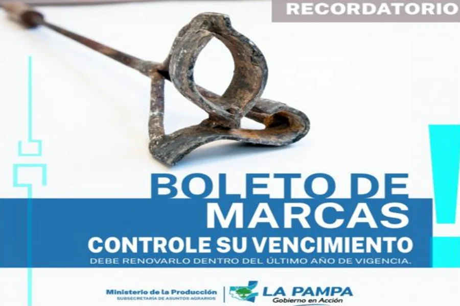 La Provincia recordó a productores la obligación de renovar los boletos de marca y señal