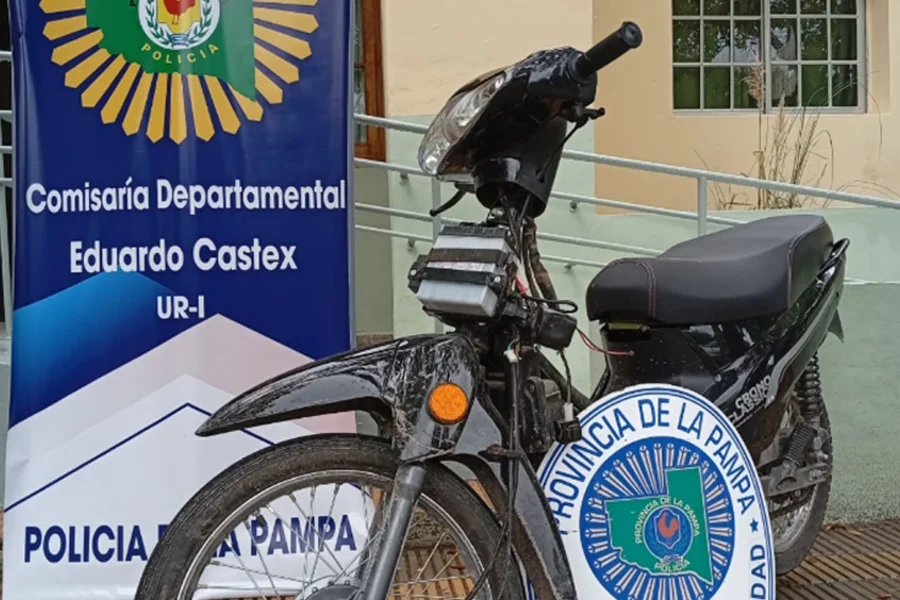 Recuperan en Winifreda una motocicleta hurtada en Eduardo Castex