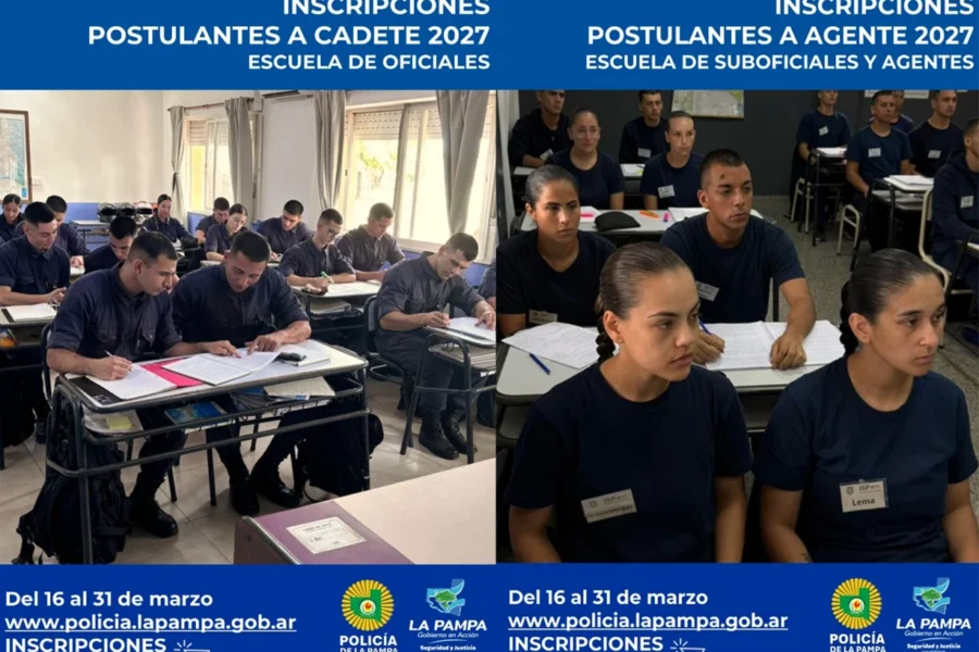 La Policía de La Pampa abrió la inscripción online para las carreras de oficiales y agentes con ingreso previsto para 2027