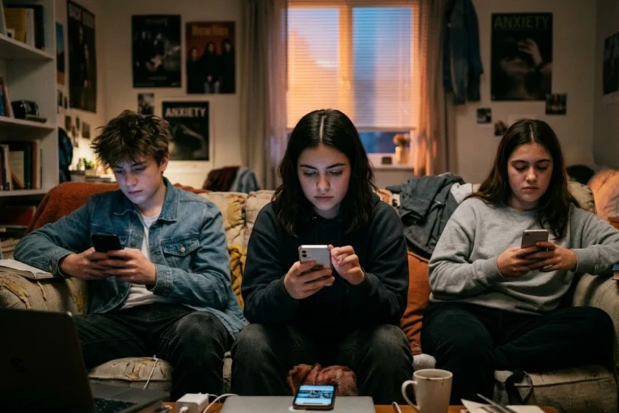 Vinculan el uso de redes sociales con mayor riesgo de ansiedad y depresión en menores