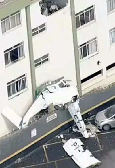 Avioneta se estrelló contra un edificio en Belo Horizonte y dejó dos muertos