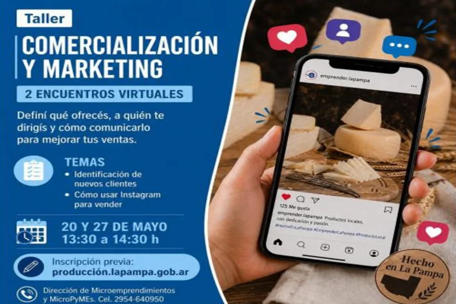 La Pampa impulsa un nuevo taller virtual de comercialización y marketing
