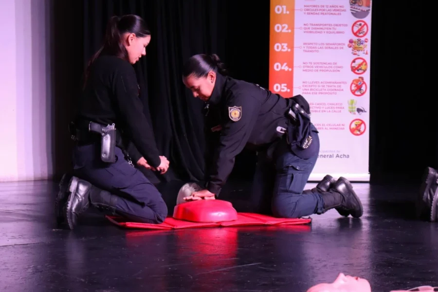 General Acha fortaleció la prevención vial y la capacitación en emergencias