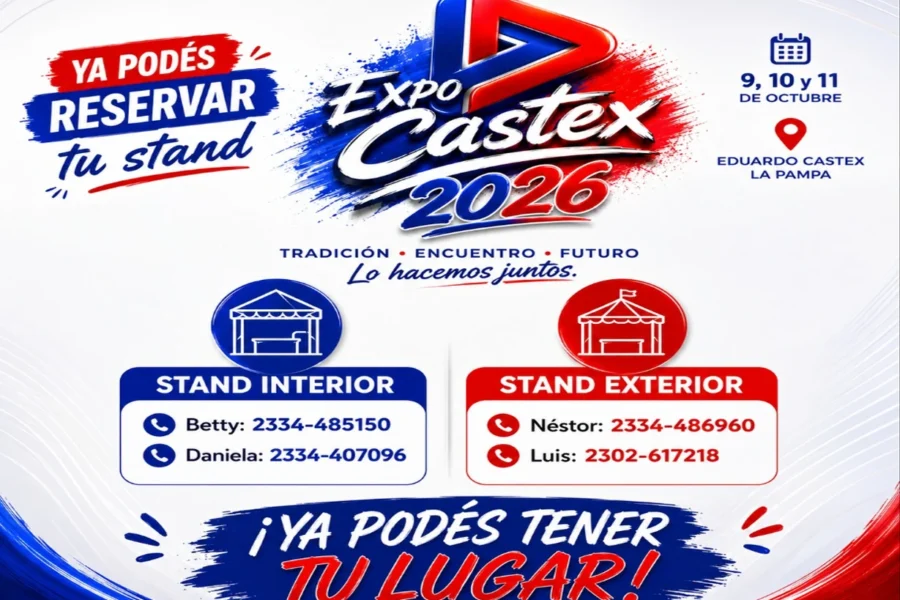 Expo Castex 2026 abrió la convocatoria para expositores y ya se pueden reservar los stands