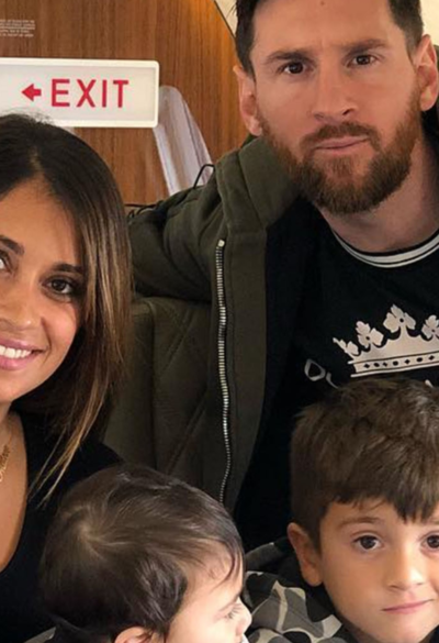 Lionel Messi llegó a Rosario para estar con su familia